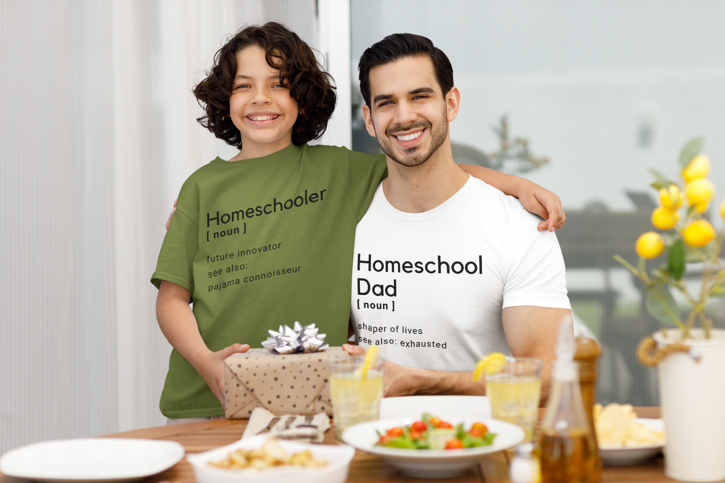 "Homeschool Dad" Certified Organic Short Sleeve Adult Shirt