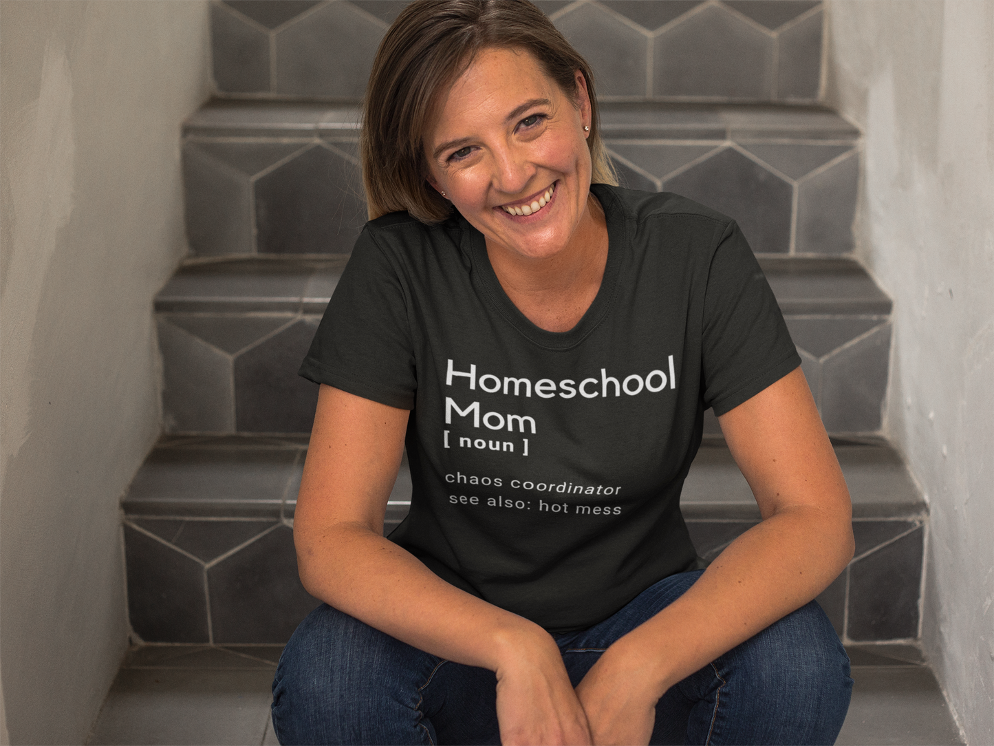 "Homeschool Mom" Certified Organic Short Sleeve Shirt