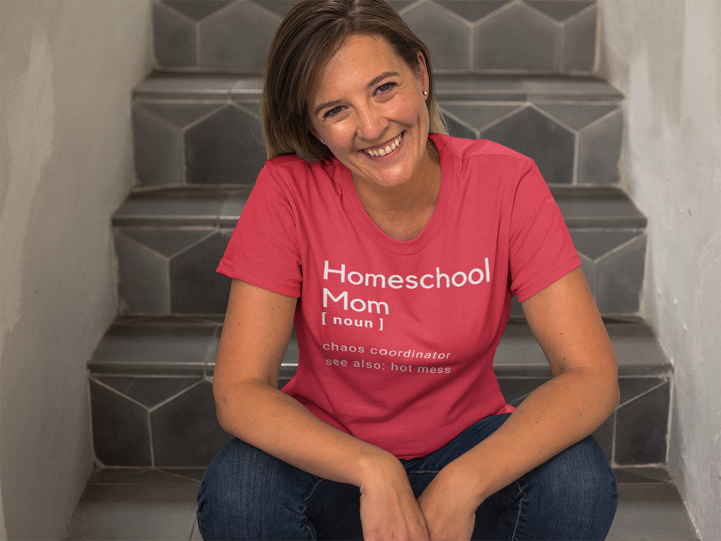 "Homeschool Mom" Certified Organic Short Sleeve Shirt