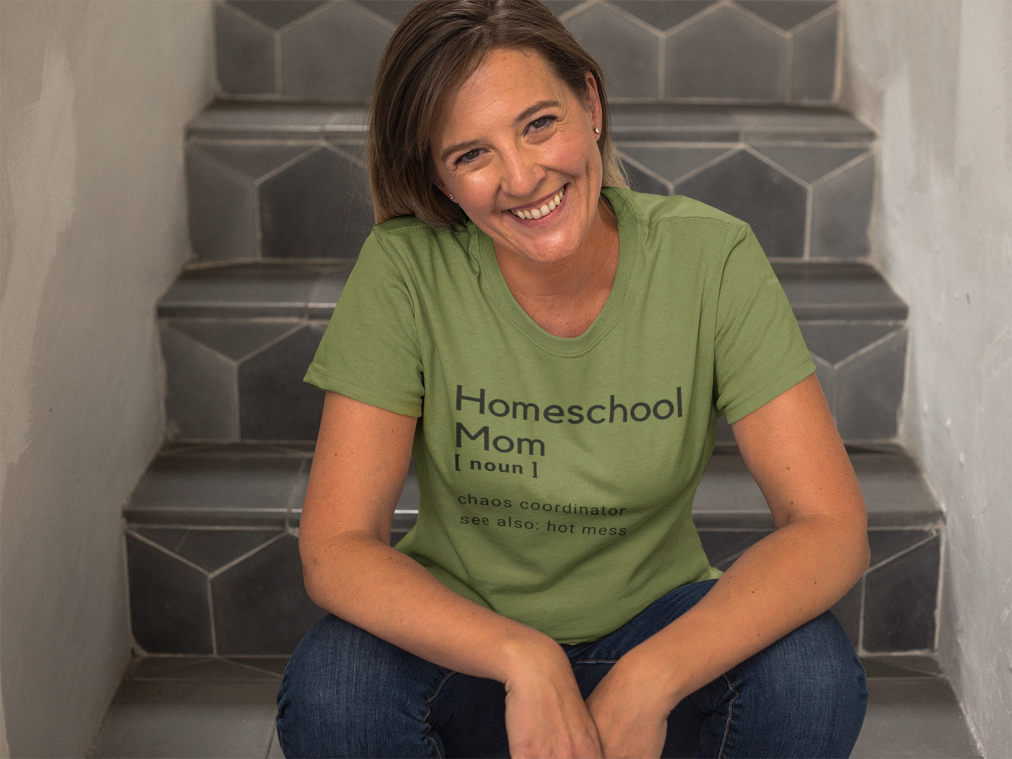 "Homeschool Mom" Certified Organic Short Sleeve Shirt