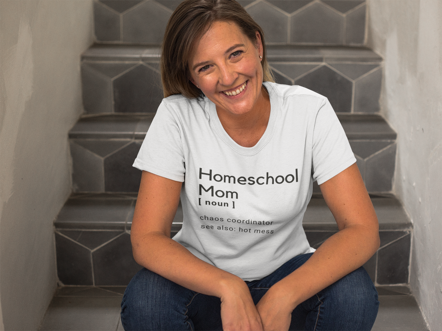 "Homeschool Mom" Certified Organic Short Sleeve Shirt