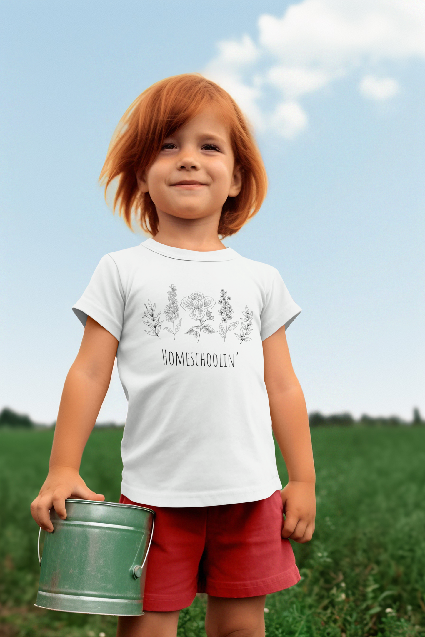 "Homeschoolin" Certified Organic Short Sleeve Youth & Adult Shirt