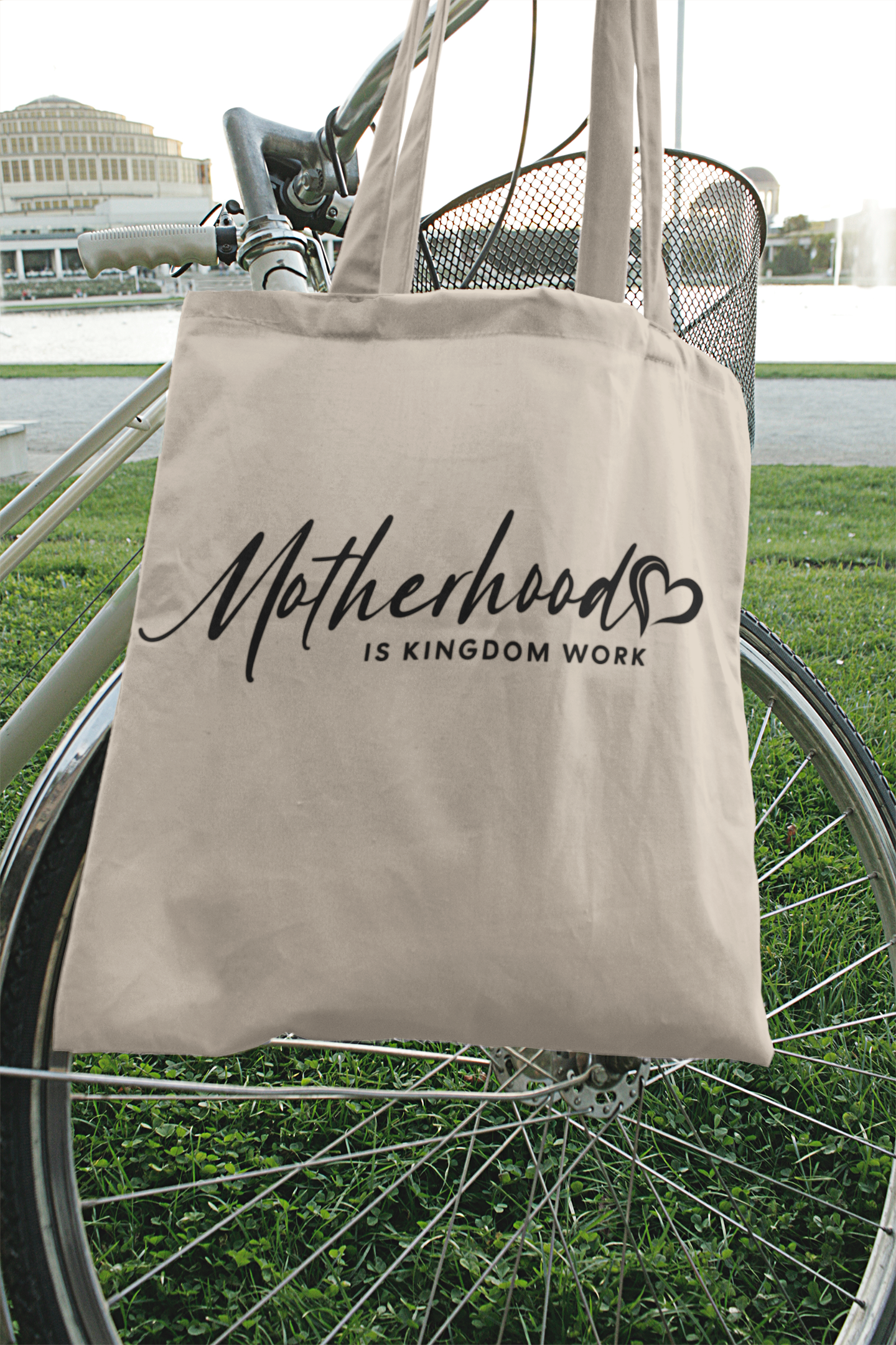 "Motherhood is my Ministry/Kingdom Work" Bible/Homeschool Tote Bag