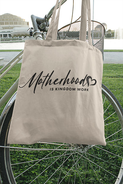 "Motherhood is my Ministry/Kingdom Work" Bible/Homeschool Tote Bag