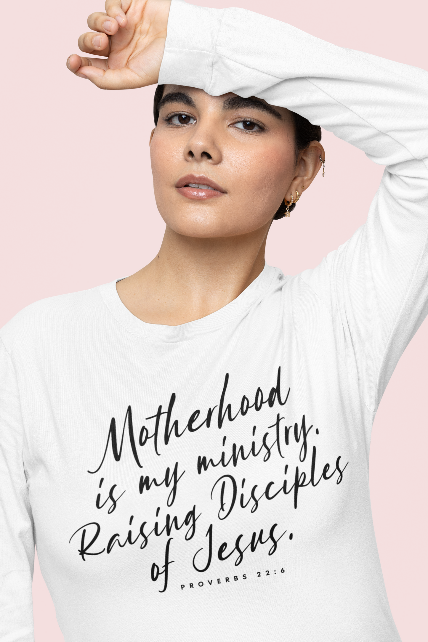 Motherhood is My Ministry/Kingdom Work Certified Organic Long Sleeve Shirt