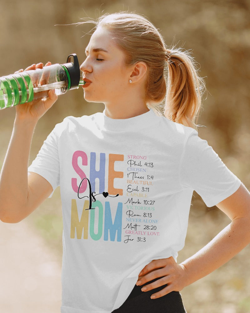 "She IS Mom" Certified Organic Short Sleeve Shirt