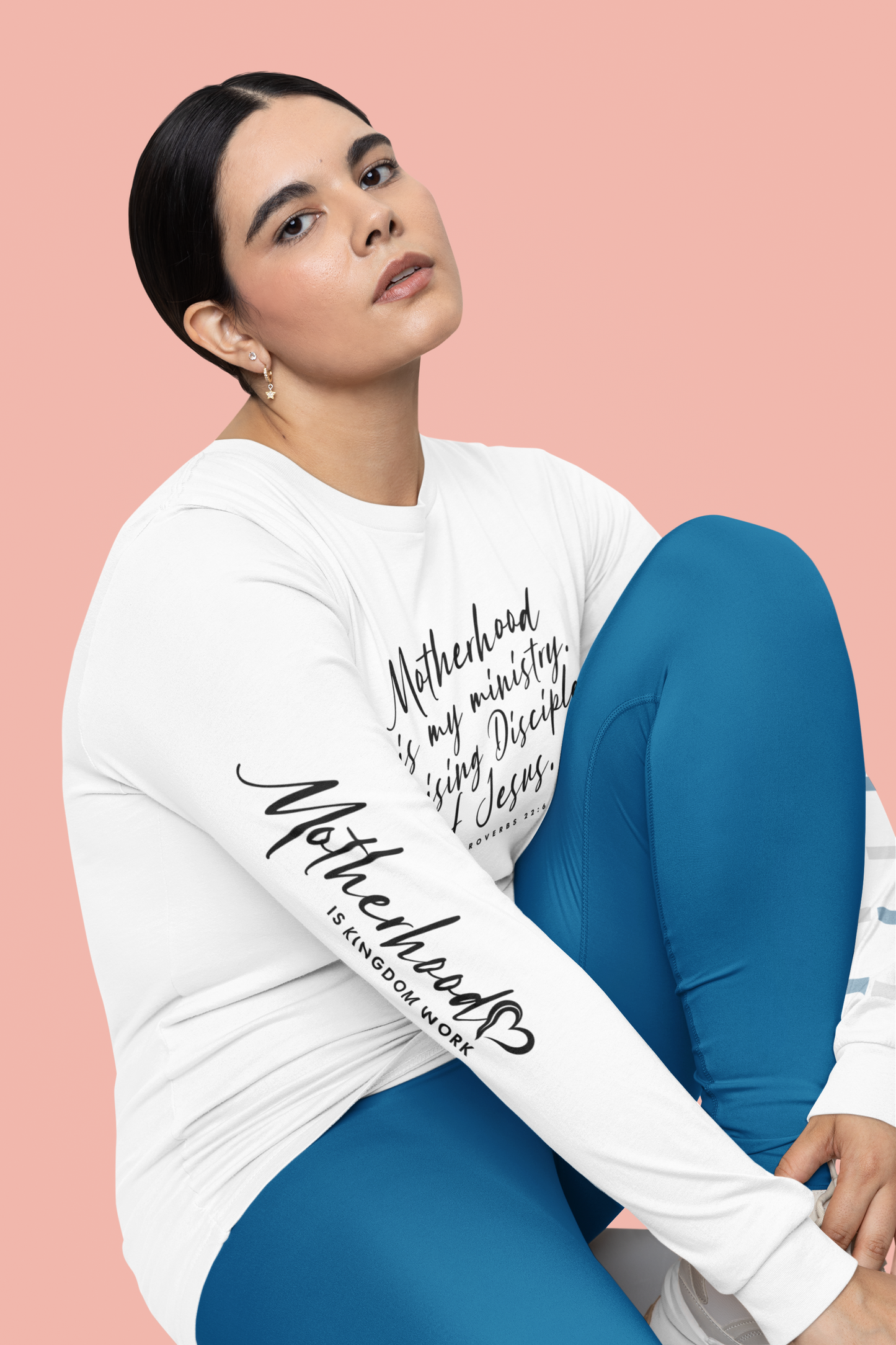 Motherhood is My Ministry/Kingdom Work Certified Organic Long Sleeve Shirt