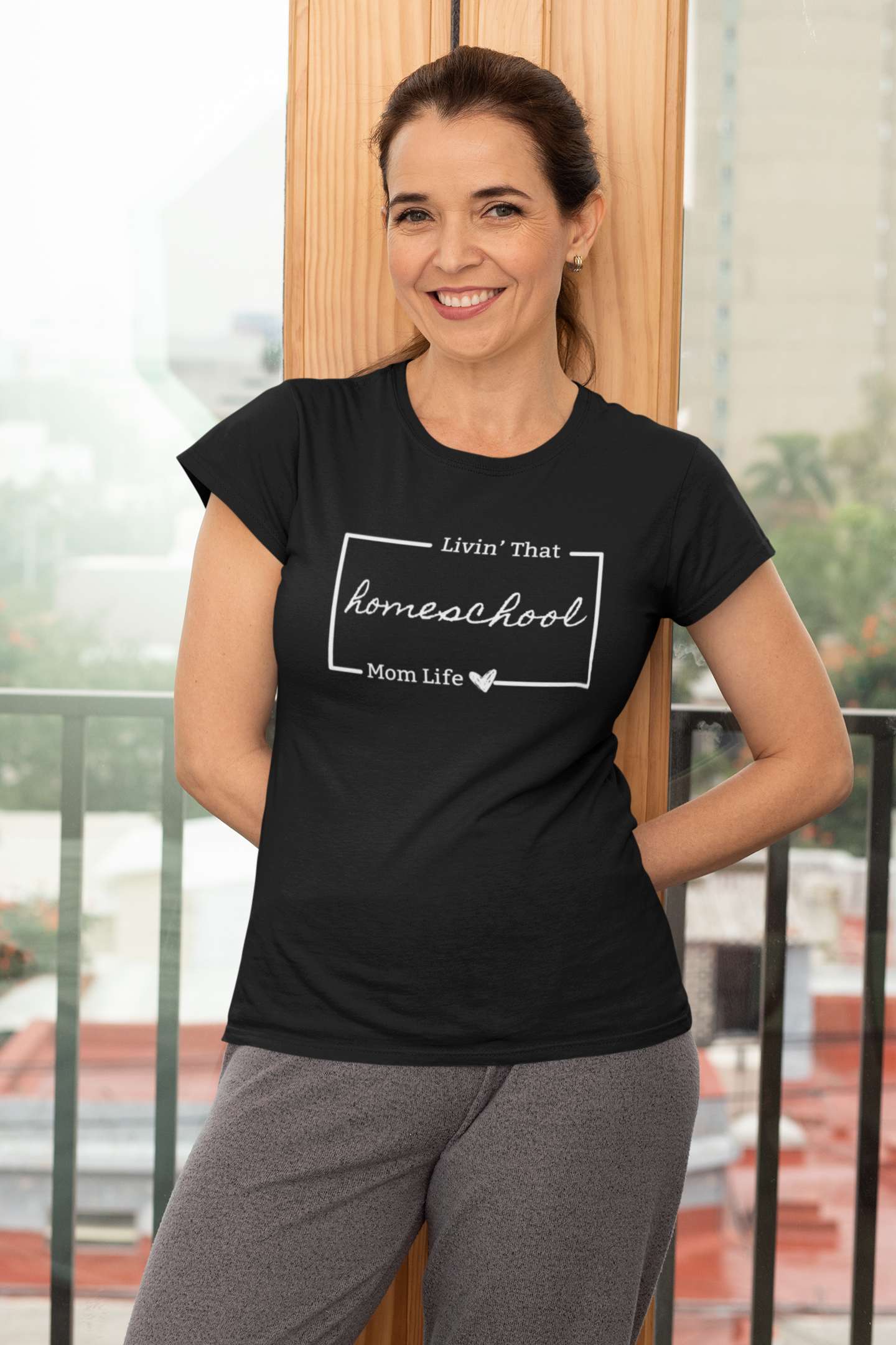 "Livin' That Homeschool Mom Life" Certified Organic Short Sleeve Shirt