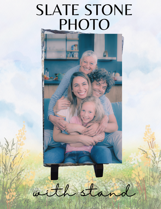 Rock Slate Photo Plaque