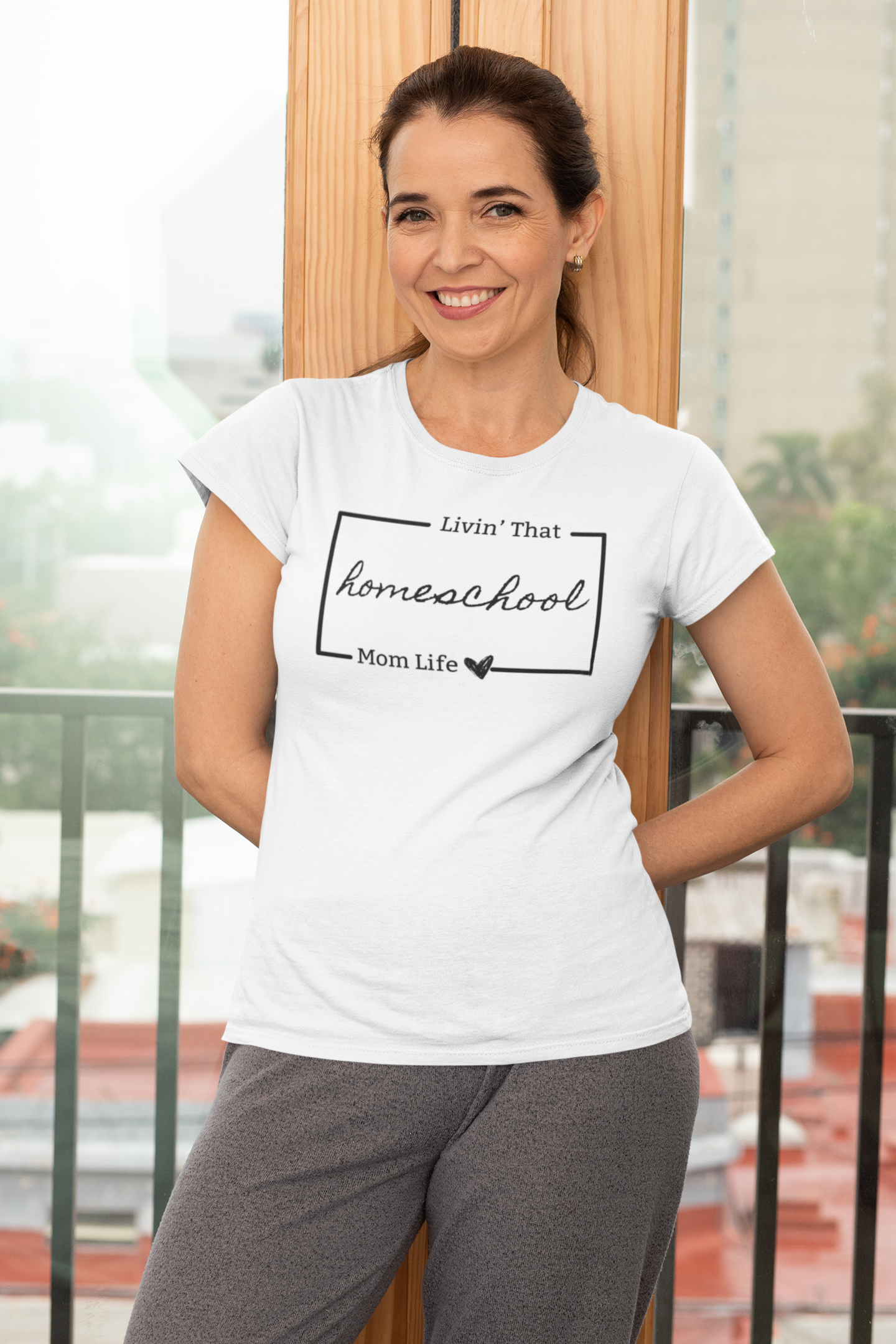 "Livin' That Homeschool Mom Life" Certified Organic Short Sleeve Shirt