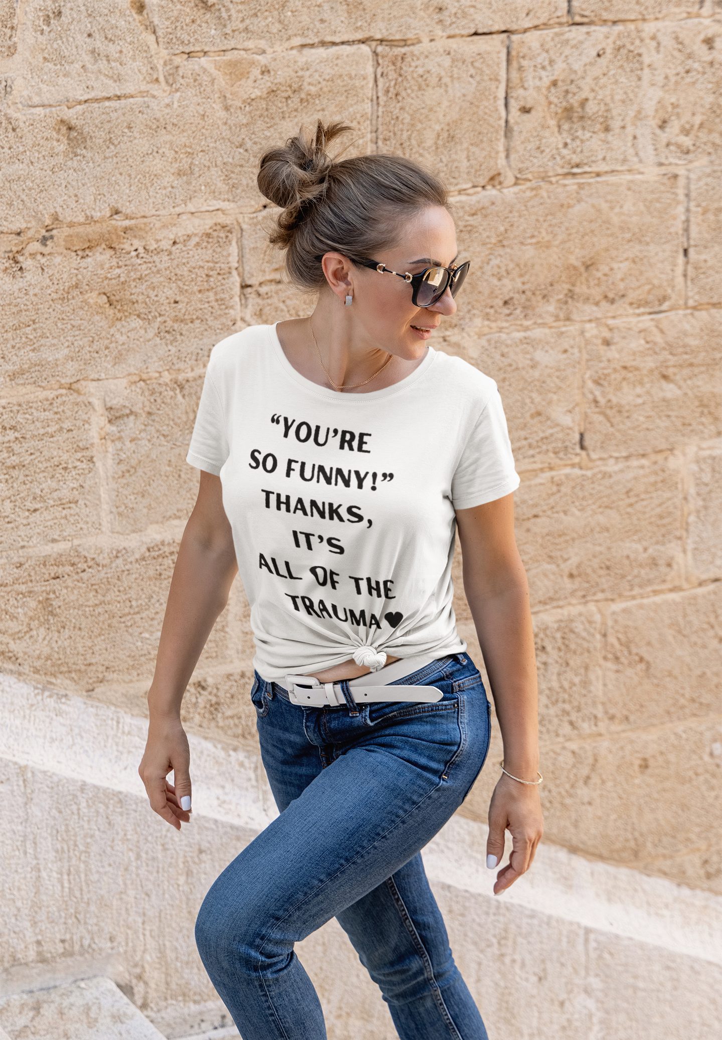 "Thanks, It's All the Trauma" Triblend Short Sleeve Shirt